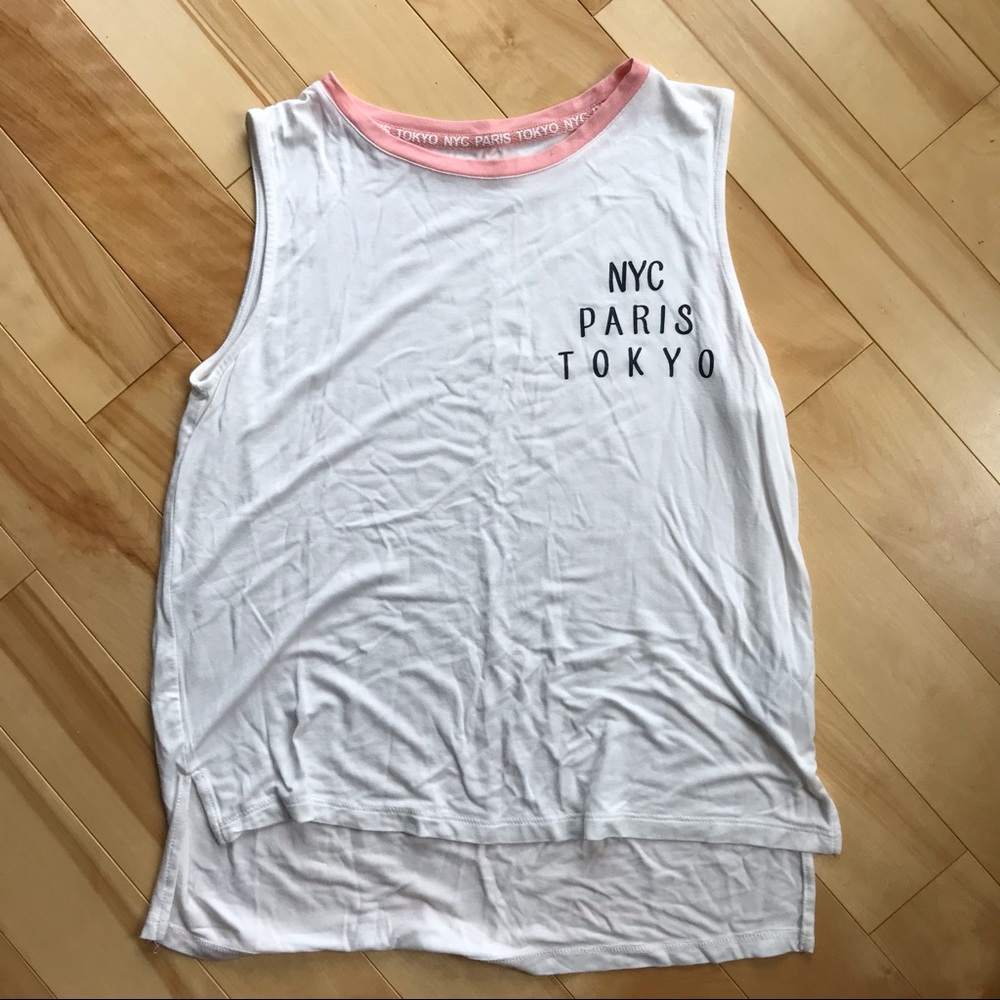 Art Class Girls Graphic White Tank - L(10/12)